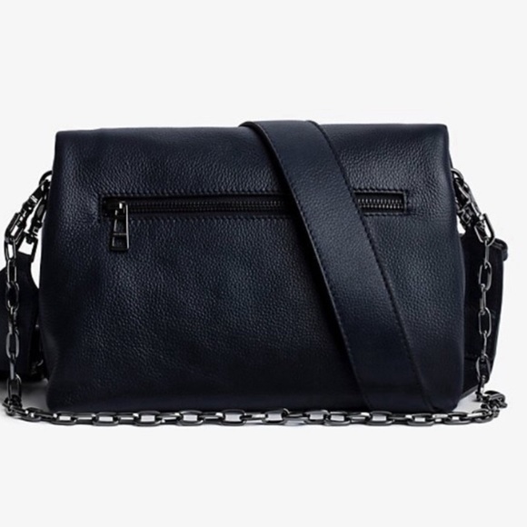Zadig and Voltaire Rocky Bag Navy Blue Leather Used once! - Picture 2 of 9